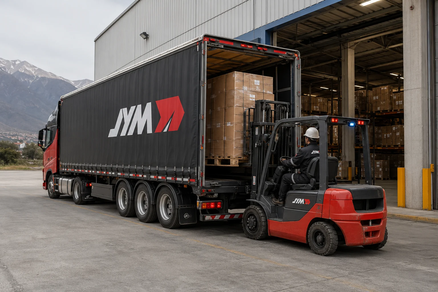 Operación logística de Transportes JYM